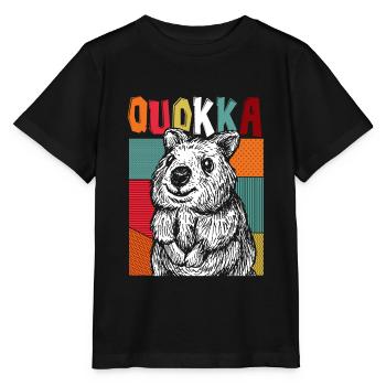 Quokka Lieblingstier - Stanley/Stella Kinder T-Shirt MINI CREATOR  - Schwarz - Vorne - Mikhail (115cm)