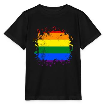 Arc-en-ciel Musique LGBT Gay Pride - T-shirt bio MINI CREATOR Stanley/Stella Enfant - noir - Devant - Mikhail (115cm)