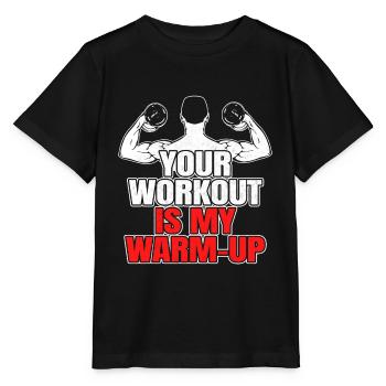 Cadeau d'athlète de force musculaire de musculation - T-shirt bio MINI CREATOR Stanley/Stella Enfant - noir - Devant - Mikhail (115cm)