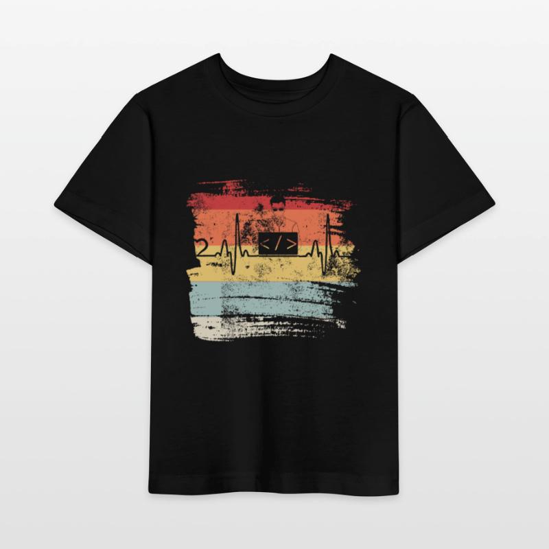 Programmation cadeau Heartbeat IT Coder Programmer T-shirt bio MINI CREATOR Stanley/Stella Enfant