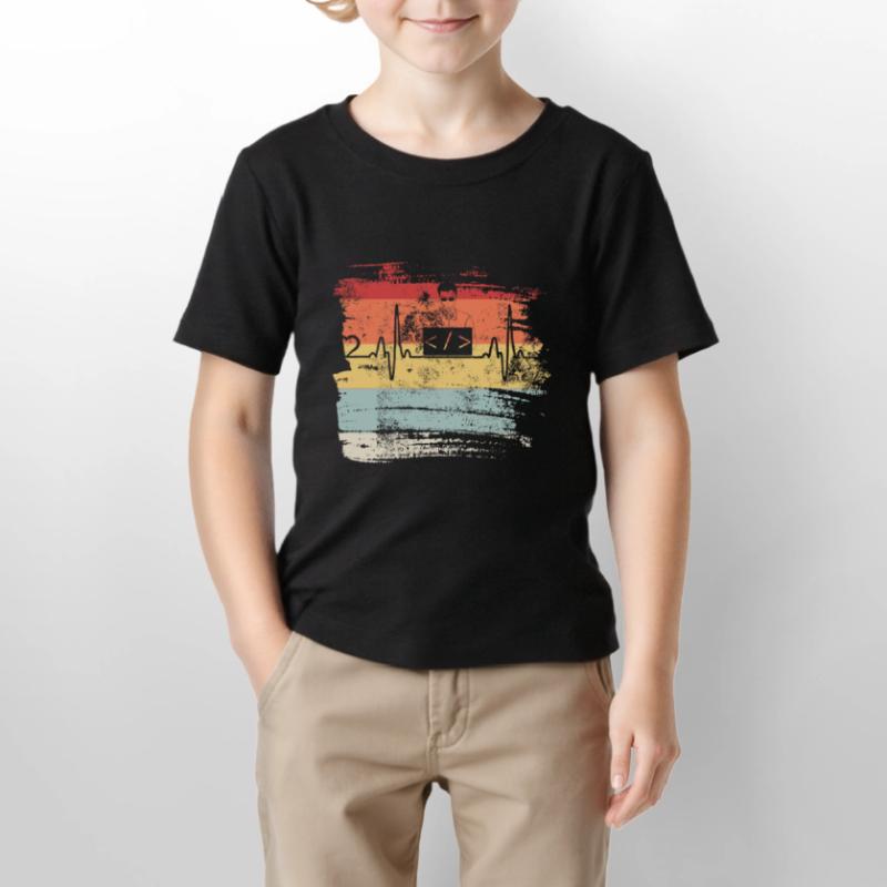 Programmation cadeau Heartbeat IT Coder Programmer T-shirt bio MINI CREATOR Stanley/Stella Enfant