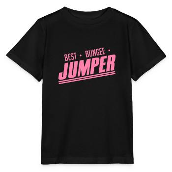 Bungee Jumping - Stanley/Stella Kinder T-Shirt MINI CREATOR  - Schwarz - Vorne - Mikhail (115cm)