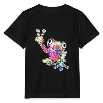 Frog Tree Frog - Stanley/Stella MINI CREATOR Kids’ T-Shirt - black - Front - Mikhail (115cm)