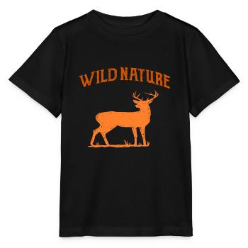 Chevreuils Chevreuils Don de cerf - T-shirt bio MINI CREATOR Stanley/Stella Enfant - noir - Devant - Mikhail (115cm)