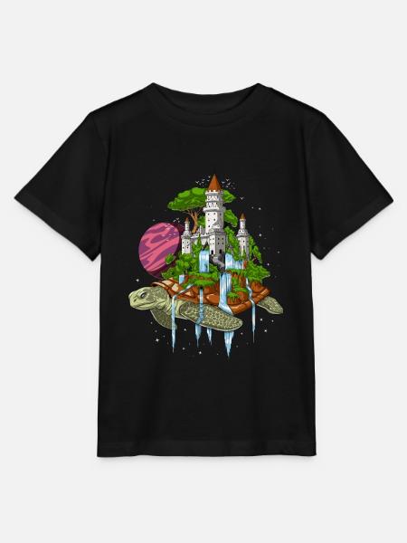 Tortue cosmique - T-shirt bio MINI CREATOR Stanley/Stella Enfant - noir