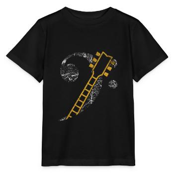 Clef bass clef guitar - Stanley/Stella MINI CREATOR Kids’ T-Shirt - black - Front - Mikhail (115cm)