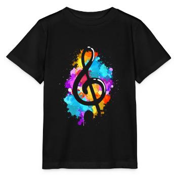 Clé de musique - T-shirt bio MINI CREATOR Stanley/Stella Enfant - noir - Devant - Mikhail (115cm)