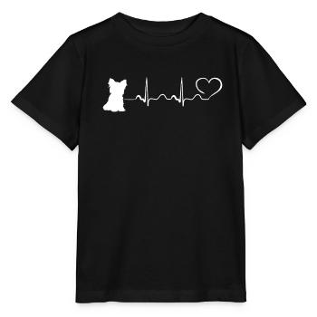 Yorkshire Terrier - Mon coeur bat pour le Yorkshire T - T-shirt bio MINI CREATOR Stanley/Stella Enfant - noir - Devant - Mikhail (115cm)