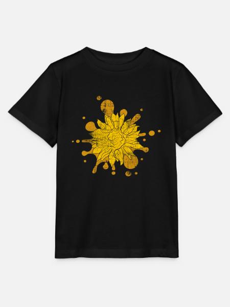 Sonnenblume - Stanley/Stella Kinder T-Shirt MINI CREATOR  - Schwarz