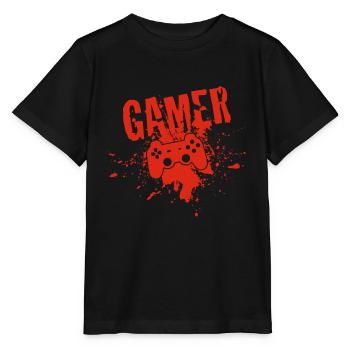 Gamer - Stanley/Stella Kinder T-Shirt MINI CREATOR  - Schwarz - Vorne - Mikhail (115cm)