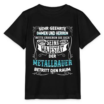 Metallbauer Metaller Metall Metallbau Geschenk - Stanley/Stella Kinder T-Shirt MINI CREATOR  - Schwarz - Vorne - Mikhail (115cm)