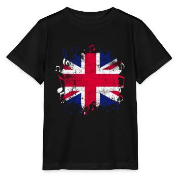 Great Britain Music - Stanley/Stella MINI CREATOR Kids’ T-Shirt - black - Front - Mikhail (115cm)