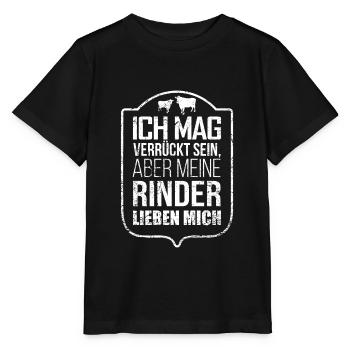 Rind Rinder Rinderhalter Geschenkidee - Stanley/Stella Kinder T-Shirt MINI CREATOR  - Schwarz - Vorne - Mikhail (115cm)