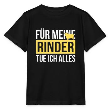 Rinder Rinderstall Rind - Stanley/Stella Kinder T-Shirt MINI CREATOR  - Schwarz - Vorne - Mikhail (115cm)
