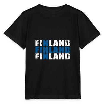 Finnland - Stanley/Stella Kinder T-Shirt MINI CREATOR  - Schwarz - Vorne - Mikhail (115cm)