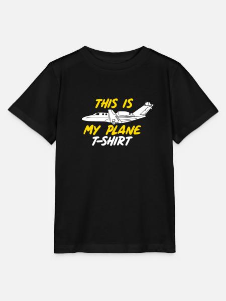 PILOT / AVIATION: Plane T-shirt - Stanley/Stella Kinder T-Shirt MINI CREATOR - Schwarz