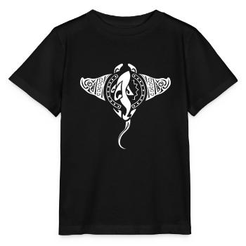 Manata Rays Shark Mandala Diver Manta Rays - Stanley/Stella MINI CREATOR Kids’ T-Shirt - black - Front - Mikhail (115cm)