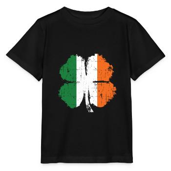 Irlande Trèfle cadeau - T-shirt bio MINI CREATOR Stanley/Stella Enfant - noir - Devant - Mikhail (115cm)