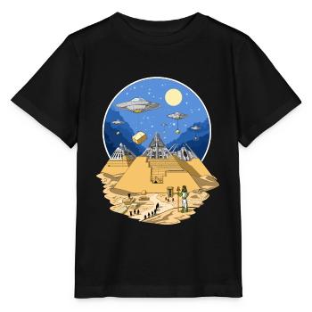Ägyptische Pyramiden der UFO-Ausländer - Stanley/Stella Kinder T-Shirt MINI CREATOR  - Schwarz - Vorne - Mikhail (115cm)