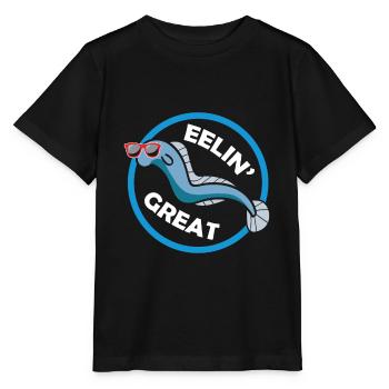 Eel Sea Animal Feeling Great Animal WordPlay - Stanley/Stella MINI CREATOR Kids’ T-Shirt - black - Front - Mikhail (115cm)