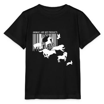 Animal Rights Activists - No Products Barcode Vegan - Stanley/Stella MINI CREATOR Kids’ T-Shirt - black - Front - Mikhail (115cm)