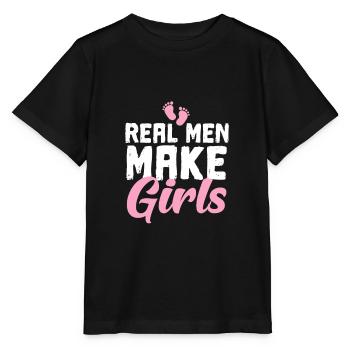 Werdender Vater einer Tochter Schwanger Geschenk - Stanley/Stella Kinder T-Shirt MINI CREATOR  - Schwarz - Vorne - Mikhail (115cm)