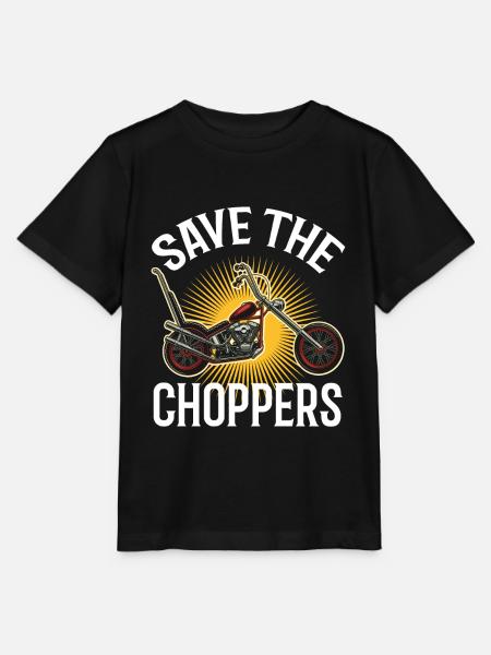 Save the Choppers Geschenk für Motorradfahrer - Stanley/Stella Kinder T-Shirt MINI CREATOR  - Schwarz
