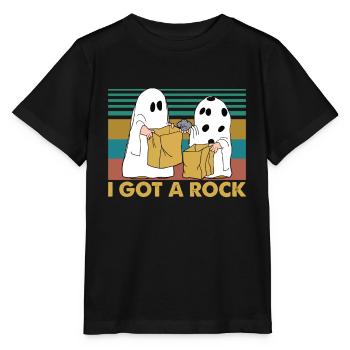 J'ai eu un rocher drôle halloween - T-shirt bio MINI CREATOR Stanley/Stella Enfant - noir - Devant - Mikhail (115cm)