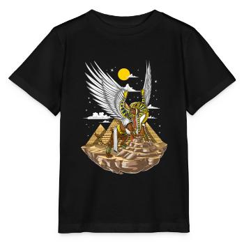 Pyramides Egyptiennes Sphinx Pharaon Dieu - T-shirt bio MINI CREATOR Stanley/Stella Enfant - noir - Devant - Mikhail (115cm)