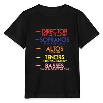 Funny Music Choir Singing Men Children's Choir - Stanley/Stella MINI CREATOR Kids’ T-Shirt - black - Front - Mikhail (115cm)
