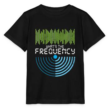 How is the frequency amateur radio gift - Stanley/Stella MINI CREATOR Kids’ T-Shirt - black - Front - Mikhail (115cm)