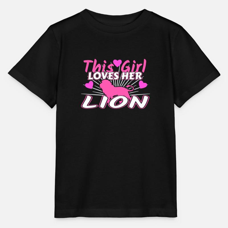 lion - Stanley/Stella MINI CREATOR Kids’ T-Shirt - black