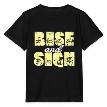 Sign Language ASL Sign Language - Stanley/Stella MINI CREATOR Kids’ T-Shirt - black - Front - Mikhail (115cm)