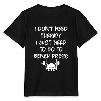 Bench Press Strength Training Strength Powerlifting - Stanley/Stella MINI CREATOR Kids’ T-Shirt - black - Front - Mikhail (115cm)