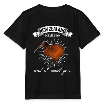 nouvelle-Zélande - T-shirt bio MINI CREATOR Stanley/Stella Enfant - noir - Devant - Mikhail (115cm)