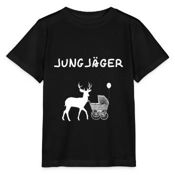 Jungjäger - Geschenk Jagd Geburt Nachwuchs Baby - Stanley/Stella Kinder T-Shirt MINI CREATOR  - Schwarz - Vorne - Mikhail (115cm)