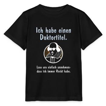 Doktortitel - Stanley/Stella Kinder T-Shirt MINI CREATOR  - Schwarz - Vorne - Mikhail (115cm)