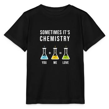 Chemie Labor Reaktion organisch Liebe Geschenk - Stanley/Stella Kinder T-Shirt MINI CREATOR  - Schwarz - Vorne - Mikhail (115cm)