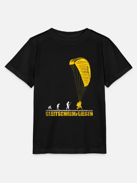 Evolution Gleitschirmfliegen Geschenk - Stanley/Stella Kinder T-Shirt MINI CREATOR - Schwarz