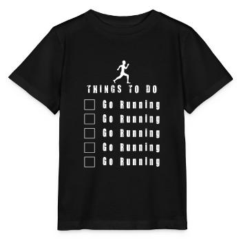 Laufen Rennen Fitness Joggerin Geschenk - Stanley/Stella Kinder T-Shirt MINI CREATOR  - Schwarz - Vorne - Mikhail (115cm)