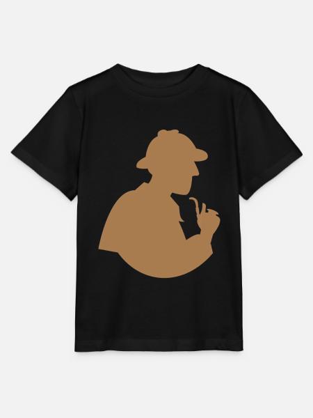 Vintage Sherlock Holmes Ermittlerform - Stanley/Stella Kinder T-Shirt MINI CREATOR - Schwarz