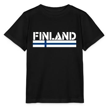 Finnland - Stanley/Stella Kinder T-Shirt MINI CREATOR  - Schwarz - Vorne - Mikhail (115cm)