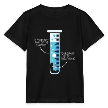 Tube à essai chimiste scientifique - T-shirt bio MINI CREATOR Stanley/Stella Enfant - noir - Devant - Mikhail (115cm)