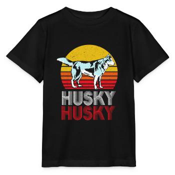 Husky - Stanley/Stella Kinder T-Shirt MINI CREATOR  - Schwarz - Vorne - Mikhail (115cm)