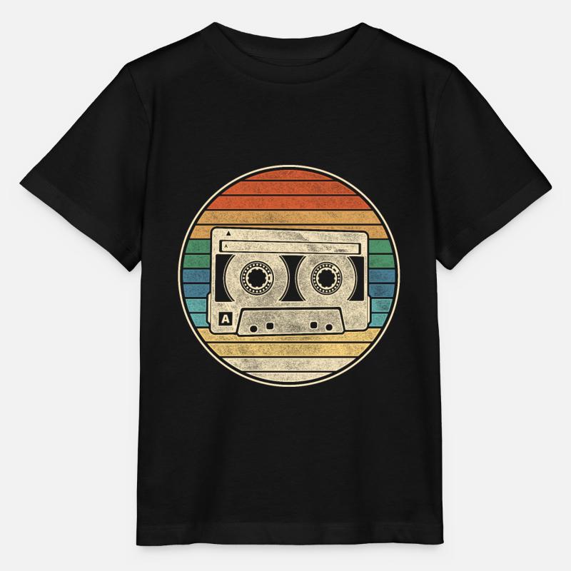 Cassette Retro Cassette - T-shirt bio MINI CREATOR Stanley/Stella Enfant - noir