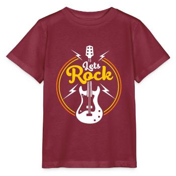 Gitarrist Gitarre Band Saite Musiker Instrument - Stanley/Stella Kinder T-Shirt MINI CREATOR  - Burgunderrot - Vorne - Kain (125cm)