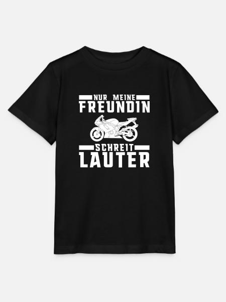 Nur Meine Freundin Schreit Lauter - Stanley/Stella Kinder T-Shirt MINI CREATOR - Schwarz