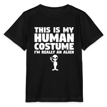 Das ist mein menschlicher Kostüm-Alien - Stanley/Stella Kinder T-Shirt MINI CREATOR  - Schwarz - Vorne - Mikhail (115cm)