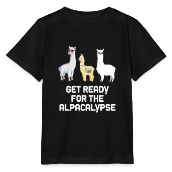Alpaka Tierliebe - Stanley/Stella Kinder T-Shirt MINI CREATOR  - Schwarz - Vorne - Mikhail (115cm)