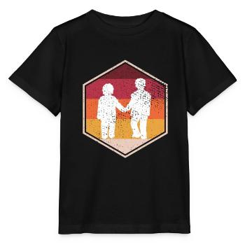 Rétro Brother Hexagone Design - T-shirt bio MINI CREATOR Stanley/Stella Enfant - noir - Devant - Mikhail (115cm)